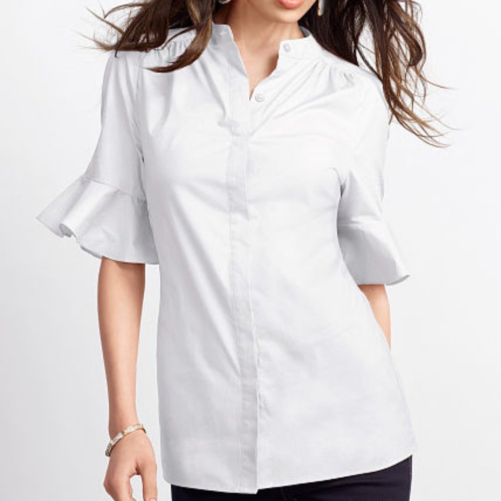 New Victoria's Secret Ruffle button Blouse Shirt